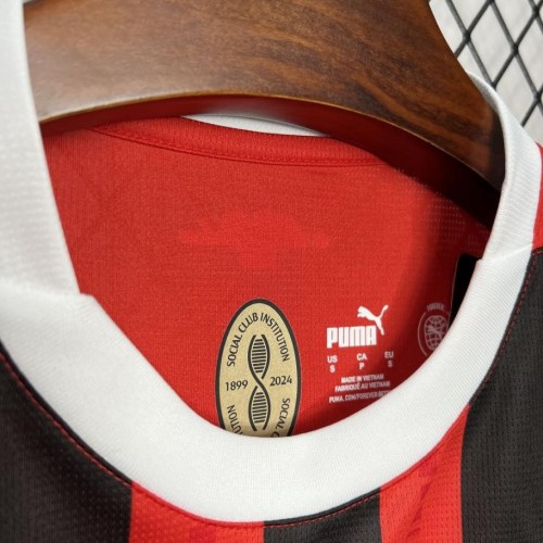 AC Milan home football jersey fan version for the 24-25 season